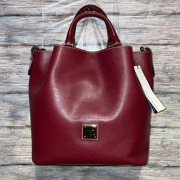 Dooney & Bourke Bordeaux Leather Handbag/Crossbody and Dust Cover NWT - Picture 1 of 7